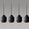 Rust Pendant with Cylinder Shade