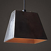 Rust Pendant with Trapezoid Shade