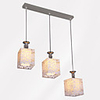 Rustic Chic 3 Lights Pendant In Hollow Shade