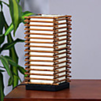 Rustic Creative Natural Rattan Table Lamp Bedside Lamp