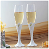 Sculpted Calla Lily Design Wedding Toasting Flutes
