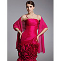 Shawls Chiffon Wedding / Party Evening / Casual Wedding Wraps / Shawls With Draping / Solid