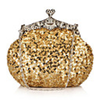 Shining Satin with Sequins Evening Handbag/Clutches(More Colors)