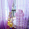 Shinning Colorful Silk Curtain Line - Random Colors (39"W × 117"L)