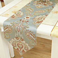 Silk Embroidery Floral Pattern Table Runner