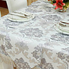 Silver Thread Floral Pattern Table Cloth