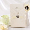 Simple Embossed Wedding Invitation With Ribbon (Set of 50)