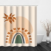 Simple Pattern Series Printed Shower Curtain With Hook Modern Polyester Machined Waterproof Bathroom Lightinthebox