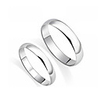 Simple Platinum Plated With 990 Silver Women