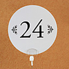 Simple Round Table Number Card (set of 10)