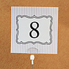 Simple Square Table Number Card (set of 10)