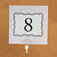 Simple Square Table Number Card (set of 10)