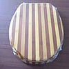 Simplicity Zebra-stripe Pattern Brown Toilet Seat