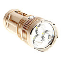 SKYRAY 5-Mode 3xCree XM-L T6 LED Flashlight Torch with Charger (3000LM,  4x18650,  Gold)