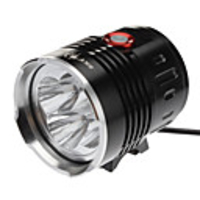 SKYRAY X5 3-Mode 4xCree XM-L T6 Waterproof LED Bicycle Flashlight with Battery Set(1600LM,  4x18650,  Black)
