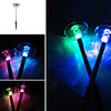 Solar Powered 2 - LED Lawn Lights in Stainless Steel Bubble Design