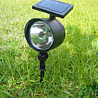 Solar Powered 4-LED White Light Flood Light Landscape Garden Lamp