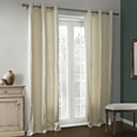 Solid Beige Coating Thermal Curtain Panel