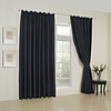 Solid Black Classic Blackout Curtain Panel