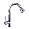 Solid Brass Spring Pull Down Kitchen Faucet - Chrome Finish