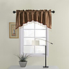 Solid Brown Arch Valance