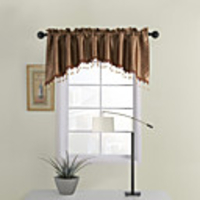 Solid Brown Arch Valance