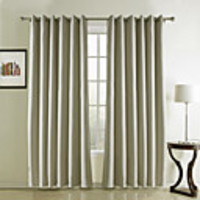 Solid Classic Polyester Room Darkening Curtain Panel