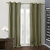 Solid Dark Khaki Coating Thermal Curtain Panel