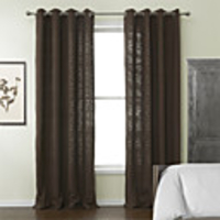 Solid Polyester Cotton Blend Modern Eco-friendly Curtain Panel