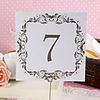 Square Table Number Card - Homespun Elegance (set of 10)