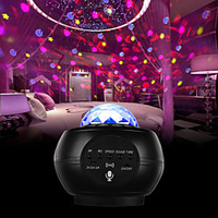 Star Projector Galaxy Projector with Remote Control 3 in 1 Night Light Projector with LED Nebula Cloud Moving Ocean Wave for Kid Baby Built-in Music Speaker(Black) Lightinthebox