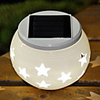 Stars Pattern RGB Hollowed-Out LED Solar Powered Garden Light -Solar Table Light- Solar Small Night Light In Jar Design