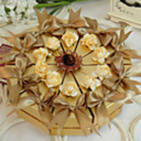 Stately Gold Cake Favor Box (Set of 10)