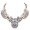 Statement Crystal Fashion Flower Necklace Rhinestone Jewelry