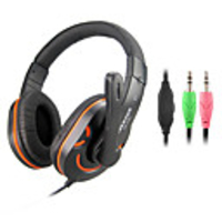 Stereo Hi-Fi 3.5mm On-Ear Headphone with Mic and Remote CY-711 (Black)