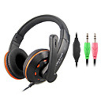 Stereo Hi-Fi 3.5mm On-Ear Headphone with Mic and Remote CY-712 (Black)