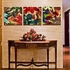 Stretched Canvas Art Abstract Flowers Set of 3