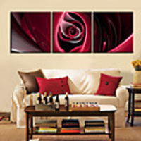 Stretched Canvas Art Abstract Great Passion Set of 3