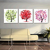 Stretched Canvas Art Botanical Love Trees Set of 3