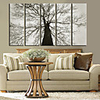 Stretched Canvas Art Botanical Old Tree Set of 5