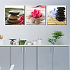 Stretched Canvas Art Botanical Pink Roses Set of 3