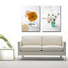 Stretched Canvas Art Botanical Pure Flowers Set of 2