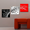 Stretched Canvas Art Botanical Tree Leaves Set of 3