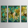 Stretched Canvas Art Botanical Verdigris Sunflower by Mindy Sommers Set of 4