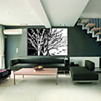 Stretched Canvas Print Abstract Tree Set of 2 1301-0227
