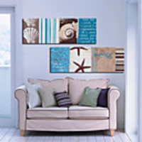 Stretched Canvas Print Animal Shell Conch Set of 2 1301-0199