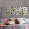 Stretched Canvas Print Art Words Letters Set of 3