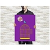 Stretched Canvas Print The Bird Standing on The Cage