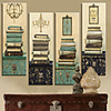 Stretched Canvas Print Vintage Still Life Books Set of 4 1301-0214