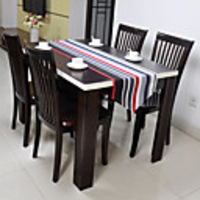 Stripe Pattern Print Thicken Cotton Table Runner